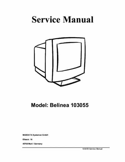 Belinea 103055 Service Manual